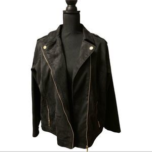 Women faux suede jacket